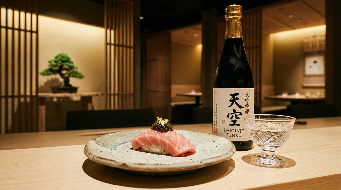 非公開: 鮨の味を引き立てる至高のペアリング。当店が誇る厳選日本酒の魅力
